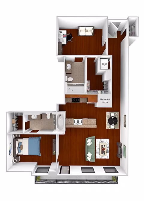 Unit 14-0501 14-0201 floor plan